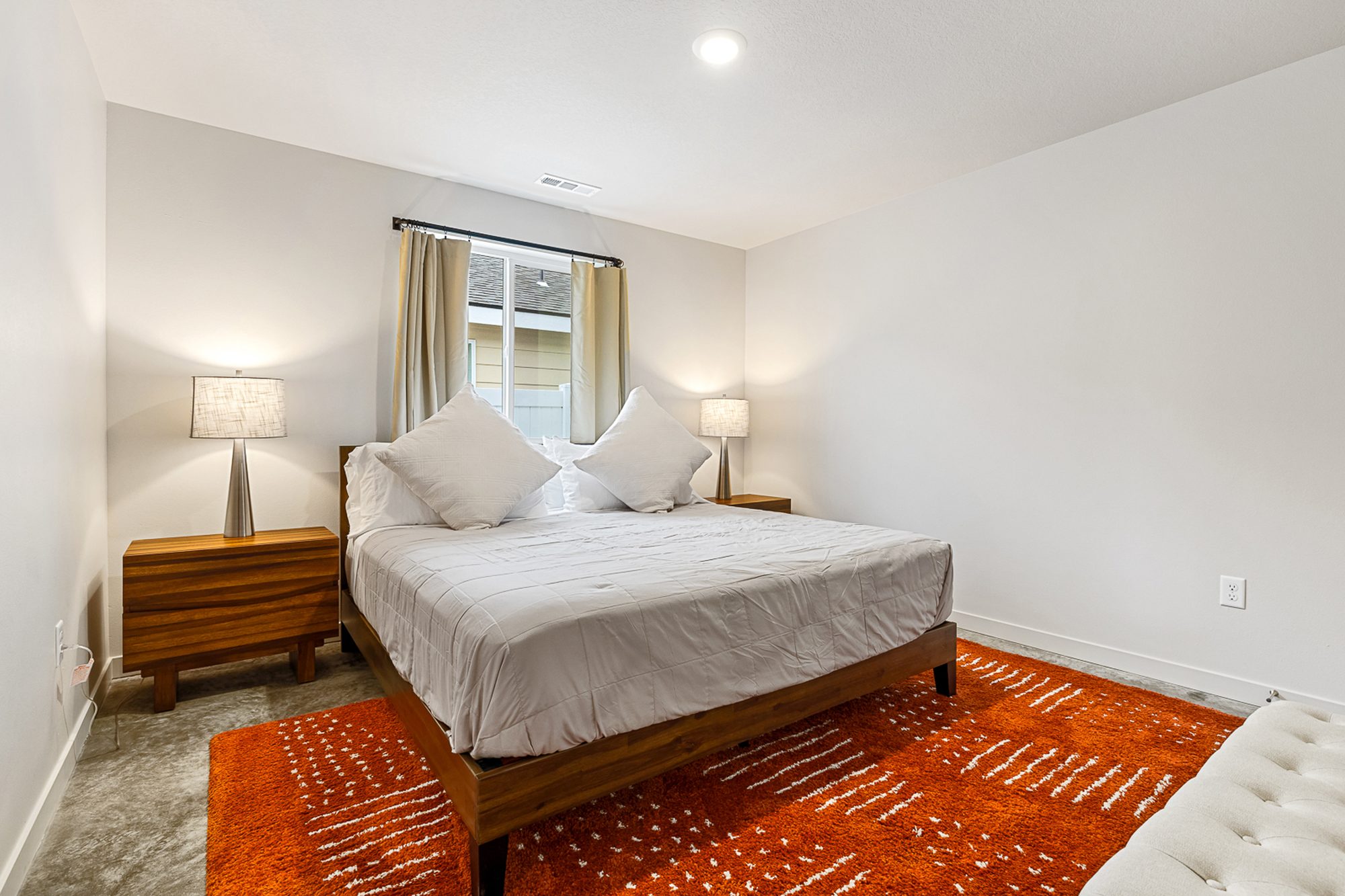 Master bedroom in a three bedroom, two bath Olin Homes home at 715 Tinley St