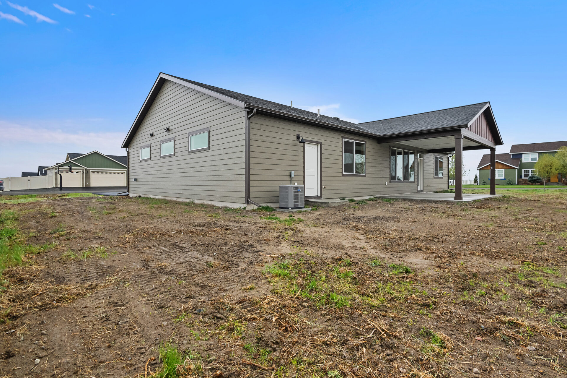 Rear exterior view at 3814 Lovegrass Ln