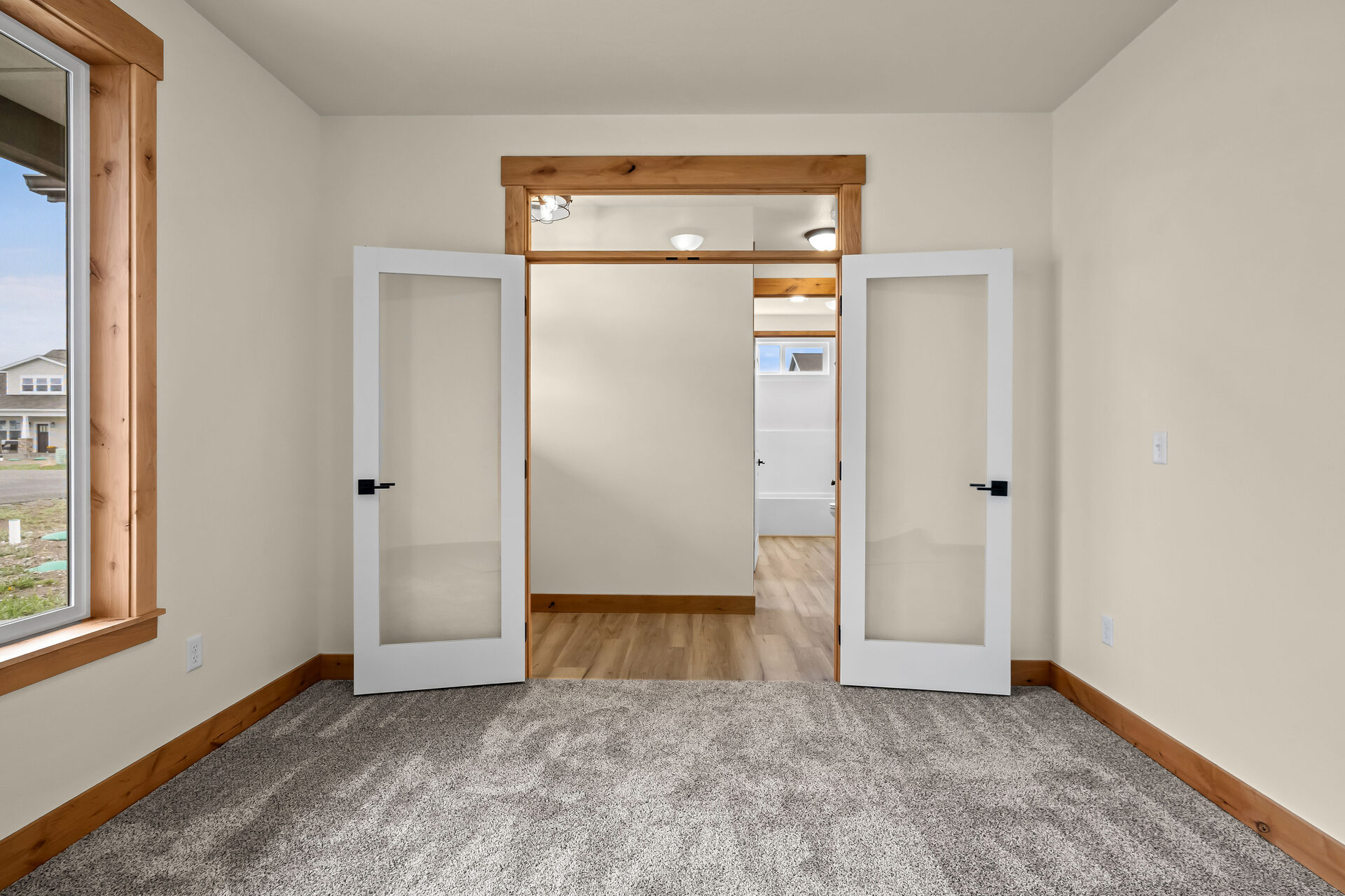 Office or den with French doors at 3814 Lovegrass Ln