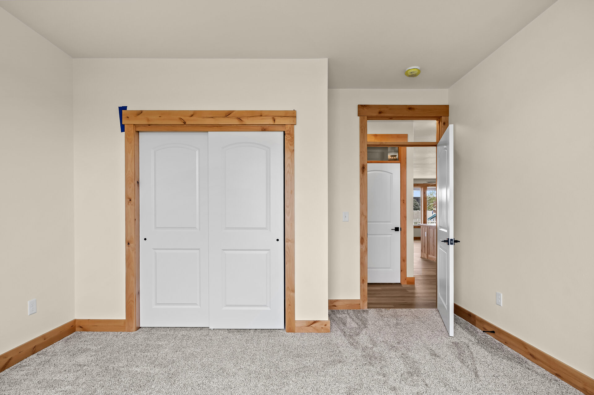 Primary bedroom hallway to the walk-in closet and bath at 3814 Lovegrass Ln