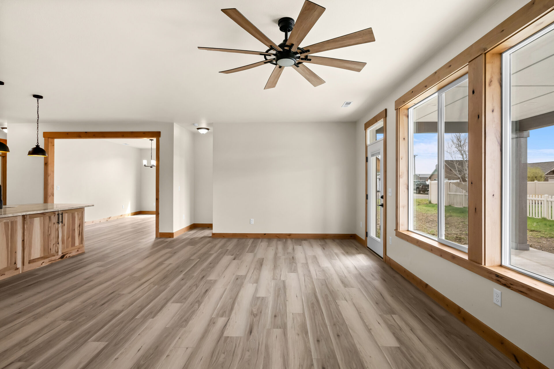 Living room in a three bedroom, two bath Olin Homes home at 3814 Lovegrass Ln