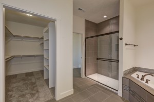Master bathroom and walk-in closet
