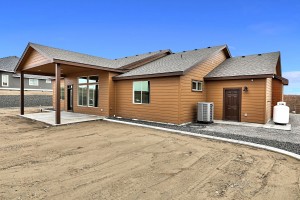 Back exterior elevation (back yard landscaping in spring 2018)