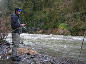Fishing on the Kalama River