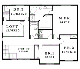 Upstairs floorplan 
