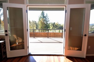 French doors to back porch  